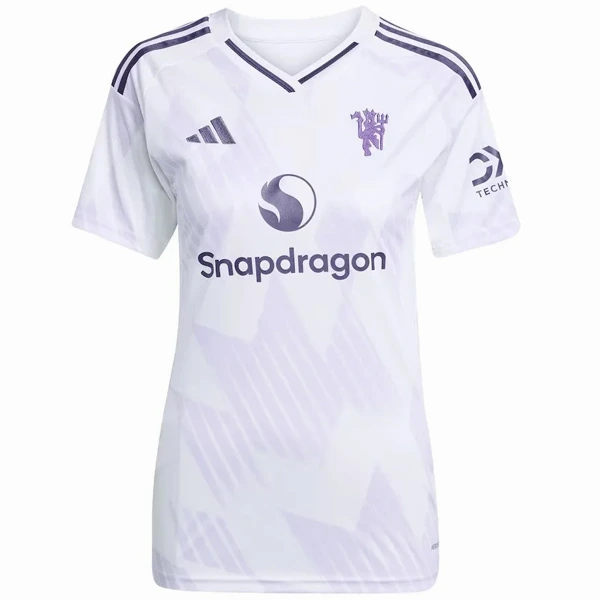 Segunda Camiseta Mujer Manchester United 2025 2026 Blanco Manchester United Mujer Camiseta 2025 2026 Segunda Blanca - Camiseta Manchester United Mujer | 7camisetas
