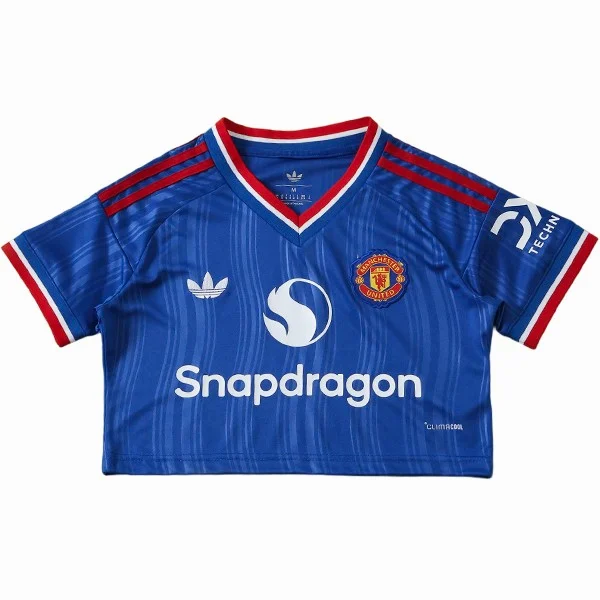 Segunda Camiseta Mujer Manchester United 2026 2027 Azul Blanco Manchester United Mujer Camiseta 2026 2027 Segunda Azul - Camiseta Manchester United Mujer | 7camisetas
