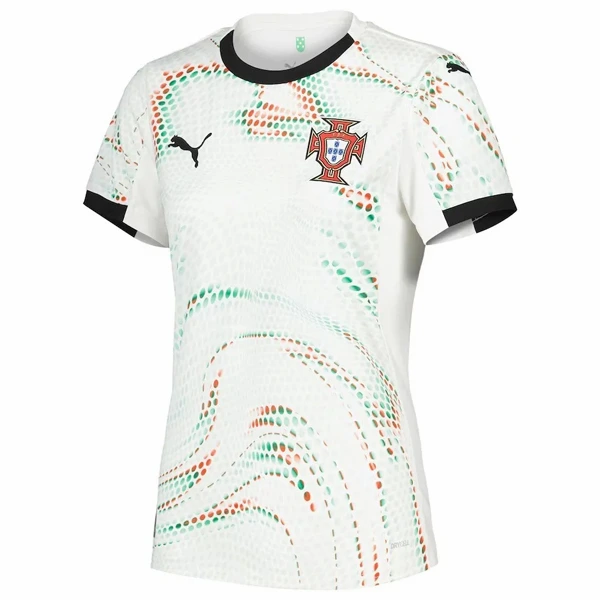 Segunda Camiseta Mujer Portugal 2025 Blanco Portugal Mujer Camiseta 2025 Segunda Blanca - Camiseta Portugal Mujer | 7camisetas