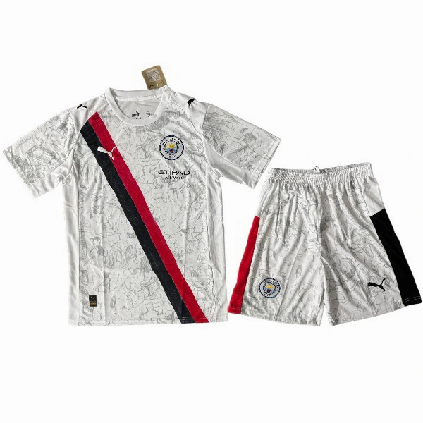 Manchester City Conjunto 2025 2026 Segunda Blanco - Manchester City Barata | 7camisetas