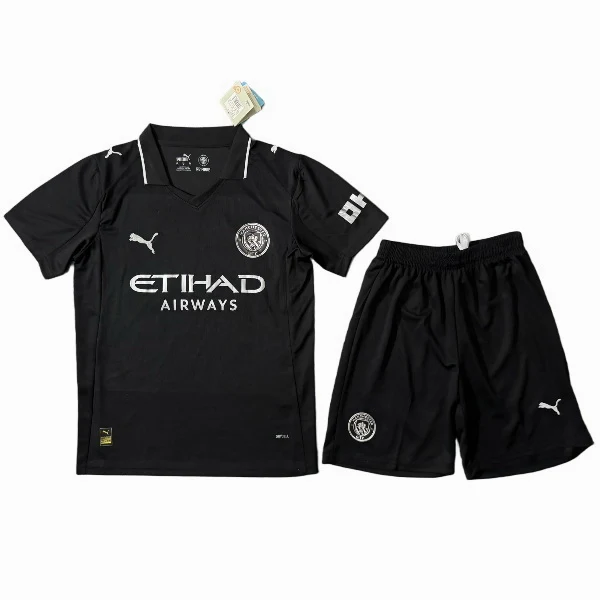 Manchester City Conjunto 2025 2026 Segunda Negro - Manchester City Barata | 7camisetas