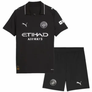 Manchester City Conjunto 2025 2026 Segunda Negro - Manchester City Barata | 7camisetas