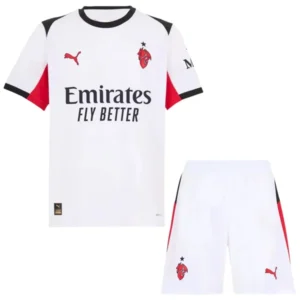 AC Milan Niños Conjunto 2025 2026 Segunda Blanco - AC Milan Niños Barata | 7camisetas