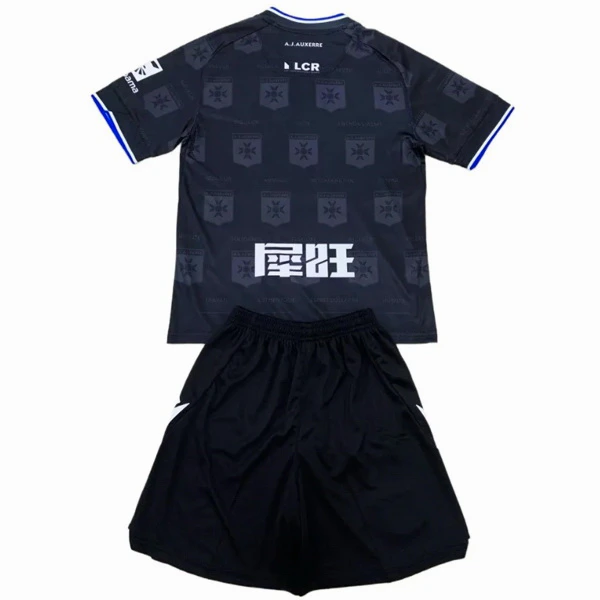 AJ Auxerre Niños Conjunto 2024 2025 Segunda Negro - AJ Auxerre Niños Barata | 7camisetas