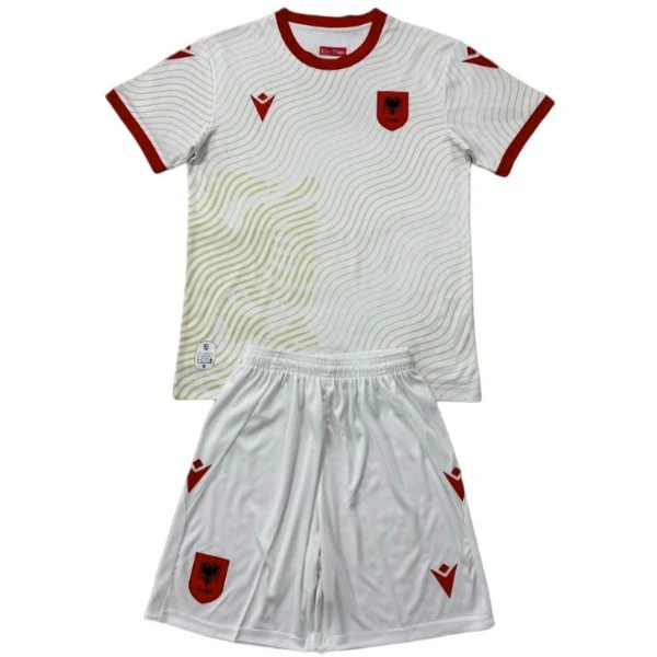 Albania Niños Conjunto 2026 Segunda Blanco - Albania Niños Barata | 7camisetas