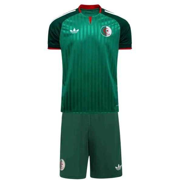 Segunda Conjunto De Niños Argelia 2026 Verde Argelia Niños Conjunto 2026 Segunda Verde - Argelia Niños Barata | 7camisetas