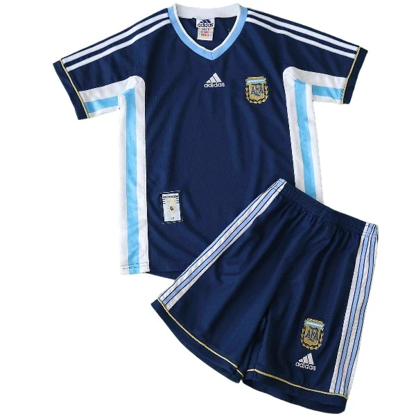 Segunda Conjunto De Niños Argentina Retro 1998 Azul Argentina Niños Conjunto Segunda Azul - Argentina Niños Barata | 7camisetas