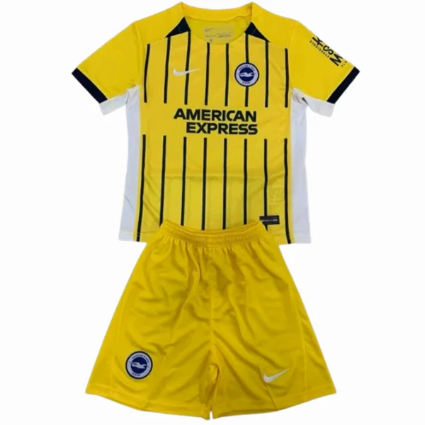 Brighton & Hove Albion Niños Conjunto 2024 2025 Segunda Amarillo - Brighton & Hove Albion Niños Barata | 7camisetas