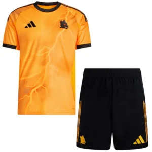 AS Roma Niños Conjunto 2025 2026 Segunda Naranja - AS Roma Niños Barata | 7camisetas