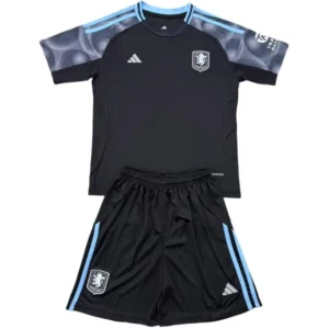 Aston Villa Niños Conjunto 2025 2026 Segunda Negro - Aston Villa Niños Barata | 7camisetas