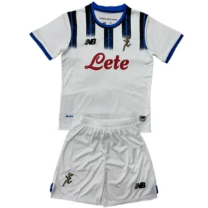 Atalanta BC Niños Conjunto 2025 2026 Segunda Blanco - Atalanta BC Niños Barata | 7camisetas