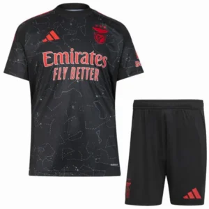 SL Benfica Niños Conjunto 2024 2025 Segunda Negro - SL Benfica Niños Barata | 7camisetas
