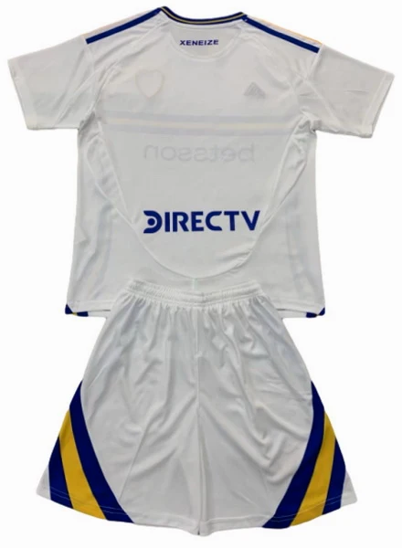 Boca Juniors Niños Conjunto 2024 2025 Segunda Blanco - Boca Juniors Niños Barata | 7camisetas