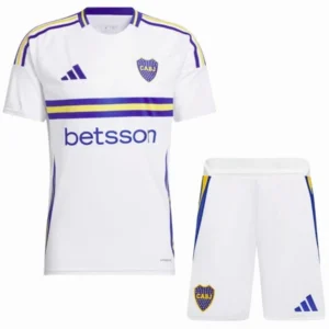 Boca Juniors Niños Conjunto 2024 2025 Segunda Blanco - Boca Juniors Niños Barata | 7camisetas