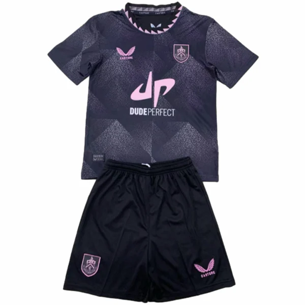 Burnley FC Niños Conjunto 2024 2025 Segunda Negro - Burnley FC Niños Barata | 7camisetas