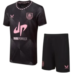 Burnley FC Niños Conjunto 2024 2025 Segunda Negro - Burnley FC Niños Barata | 7camisetas