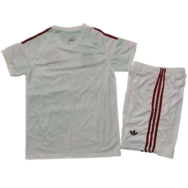 Catar Niños Conjunto 2026 Segunda Blanco - Catar Niños Barata | 7camisetas