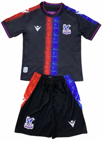 Crystal Palace Niños Conjunto 2024 2025 Segunda Negro - Crystal Palace Niños Barata | 7camisetas