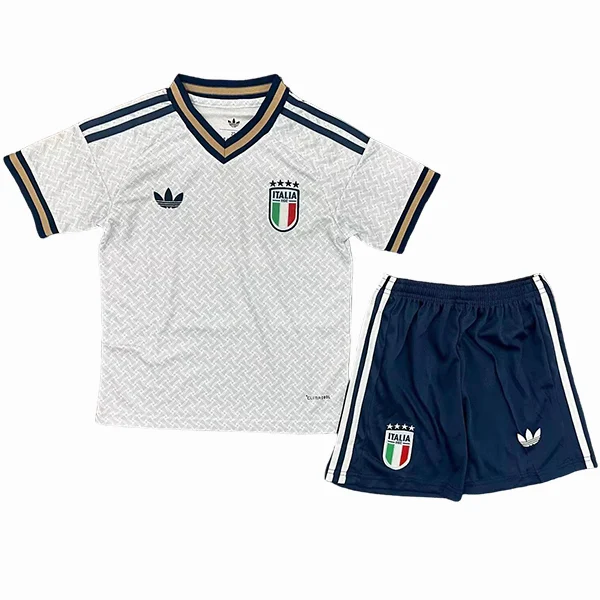 Segunda Conjunto De Niños Italia 2026 Blanco Italia Niños Conjunto 2026 Segunda Blanco - Equipación Italia Niños | 7camisetas