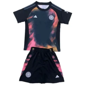 Leicester City Niños Conjunto 2024 2025 Segunda Negro - Leicester City Niños Barata | 7camisetas