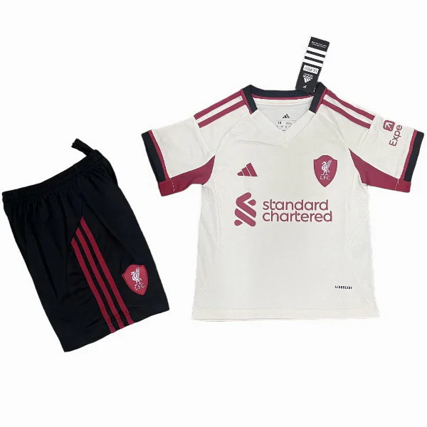 Liverpool Niños Conjunto 2025 2026 Segunda Amarillo - Equipacion Liverpool Niños | 7camisetas