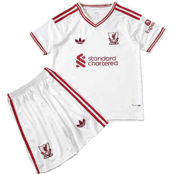 Liverpool Niños Conjunto 2026 2027 Segunda Blanco - Equipacion Liverpool Niños | 7camisetas