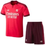 Lyon Niños Conjunto 2026 2027 Segunda Rojo - Lyon Niños Barata | 7camisetas