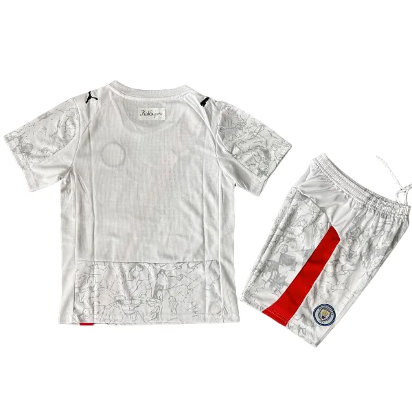 Manchester City Niños Conjunto 2025 2026 Segunda Blanco - Manchester City Niños Barata | 7camisetas