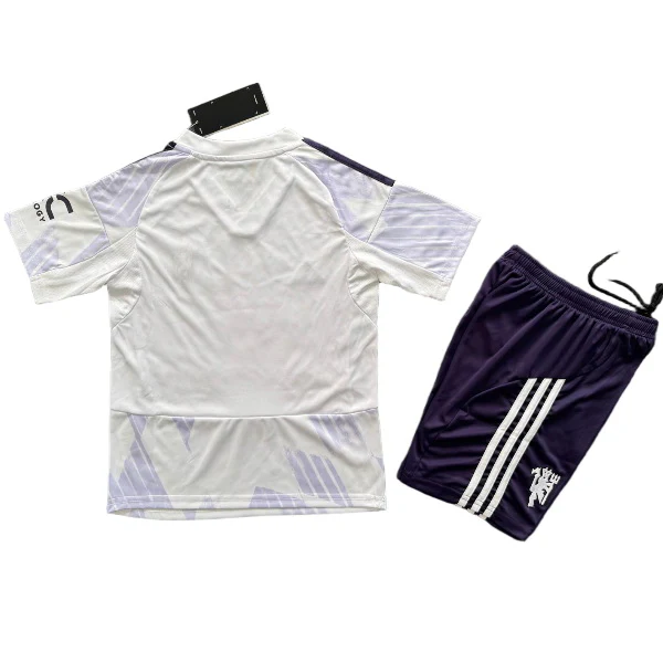 Manchester United Niños Conjunto 2025 2026 Segunda Blanco - Manchester United Niños Barata | 7camisetas
