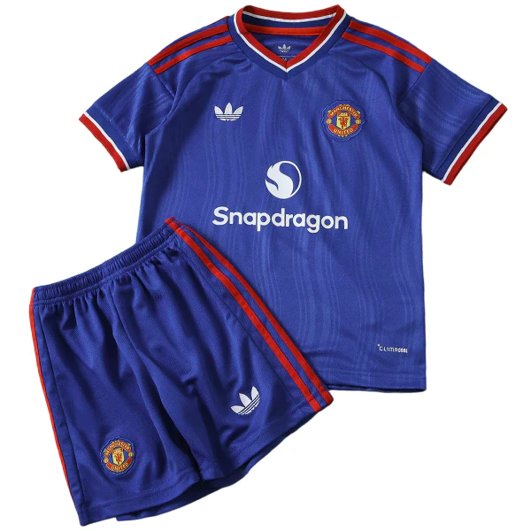 Manchester United Niños Conjunto 2026 2027 Segunda Azul - Manchester United Niños Barata | 7camisetas