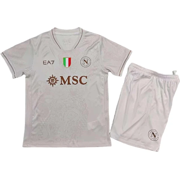 SSC Napoli Niños Conjunto 2025 2026 Segunda Amarillo - SSC Napoli Niños Barata | 7camisetas