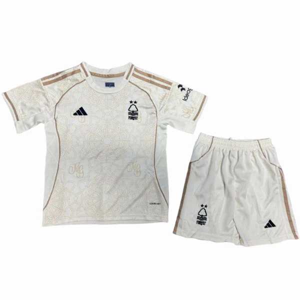 Nottingham Forest Niños Conjunto 2025 2026 Segunda Blanco - Nottingham Forest Niños Barata | 7camisetas