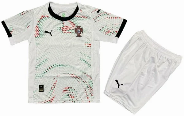 Portugal Niños Conjunto 2025 Segunda Blanco - Portugal Niños Barata | 7camisetas