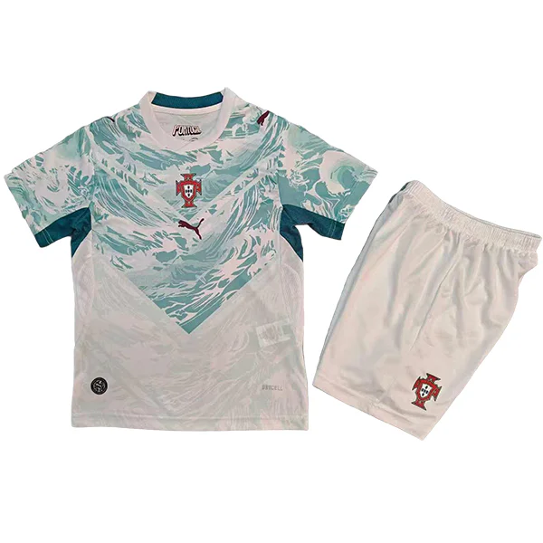 Segunda Conjunto De Niños Portugal 2026 Blanco Portugal Niños Conjunto 2026 Segunda Blanco - Portugal Niños Barata | 7camisetas