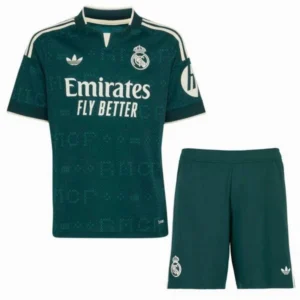 Real Madrid Niños Conjunto 2026 2027 Segunda Verde - Real Madrid Niños Barata | 7camisetas