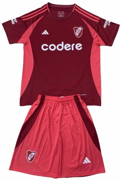 River Plate Niños Conjunto 2024 2025 Segunda Rojo - River Plate Niños Barata | 7camisetas