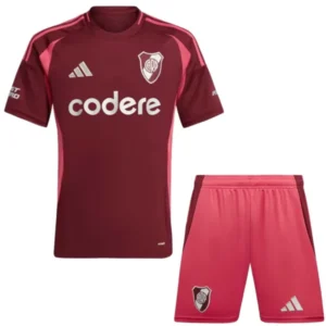 River Plate Niños Conjunto 2024 2025 Segunda Rojo - River Plate Niños Barata | 7camisetas
