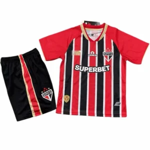 São Paulo Niños Conjunto 2025 2026 Segunda Rojo - São Paulo Niños Barata | 7camisetas