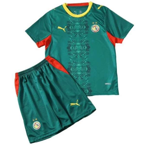 Segunda Conjunto De Niños Senegal 2026 Verde Senegal Niños Conjunto 2026 Segunda Verde - Senegal Niños Barata | 7camisetas