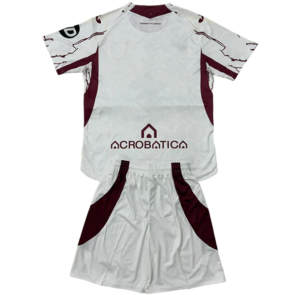 Torino Niños Conjunto 2025 2026 Segunda Blanco - Torino Niños Barata | 7camisetas