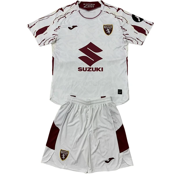 Torino Niños Conjunto 2025 2026 Segunda Blanco - Torino Niños Barata | 7camisetas