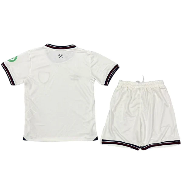 West Ham United Niños Conjunto 2025 2026 Segunda Blanco - West Ham United Niños Barata | 7camisetas
