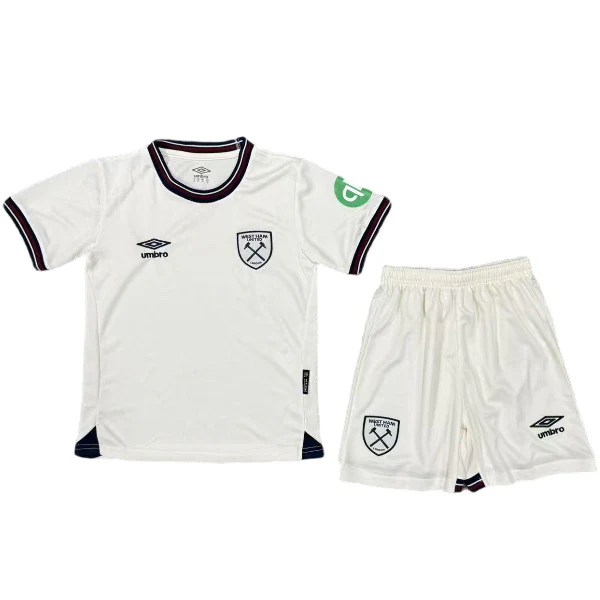 Segunda Conjunto De Niños West Ham United 2025 2026 Blanco West Ham United Niños Conjunto 2025 2026 Segunda Blanco - West Ham United Niños Barata | 7camisetas