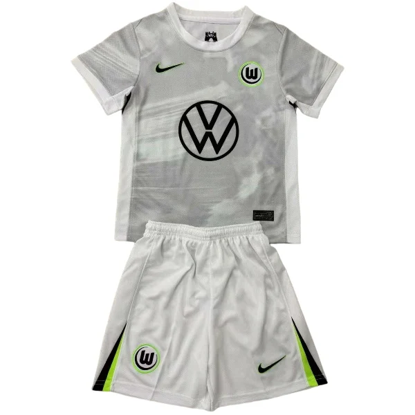 VfL Wolfsburgo Niños Conjunto 2025 2026 Segunda Blanco - VfL Wolfsburgo Niños Barata | 7camisetas