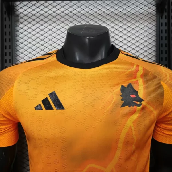 AS Roma Camiseta Edición Jugadores 2025 2026 Segunda Naranja - Camiseta As Roma | 7camisetas