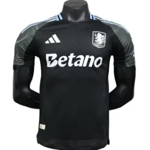 Aston Villa Camiseta Edición Jugadores 2025 2026 Segunda Negra - Camiseta Aston Villa | 7camisetas