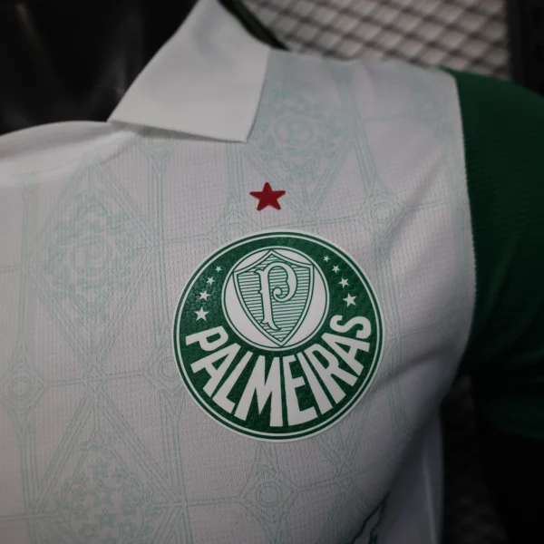 SE Palmeiras Camiseta Edición Jugadores 2025 2026 Segunda Blanca - Camiseta Kidsuper X Se Palmeiras Graphic Masculina | 7camisetas