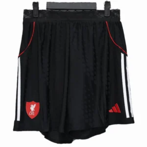 Liverpool Pantalones Edición Jugadores 2025 2026 Segunda Negro - Pantalón Liverpool | 7camisetas