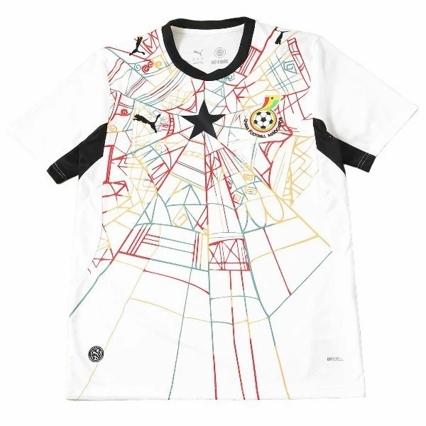 Tailandia Casa Camiseta Ghana 2026 Blanco Ghana Camiseta 2026 Casa Blanca - Camiseta Ghana Mundial 2026 | 7camisetas