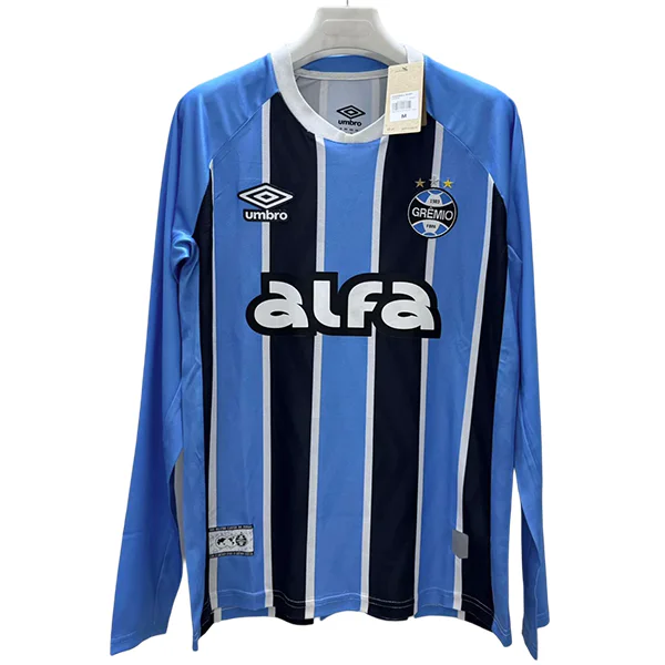 Tailandia Casa Manga Larga Grêmio 2025 2026 Azul Grêmio FBPA Camiseta 2025 2026 Casa Azul - Camiseta Grêmio FBPA | 7camisetas
